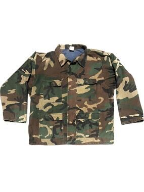 Vintage ERDL Jungle Fatigue Camo Field Jacket XXL Shirt Top 2XL XX-Large EUC